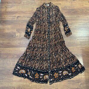 Miss June maxi metallic shirtdress